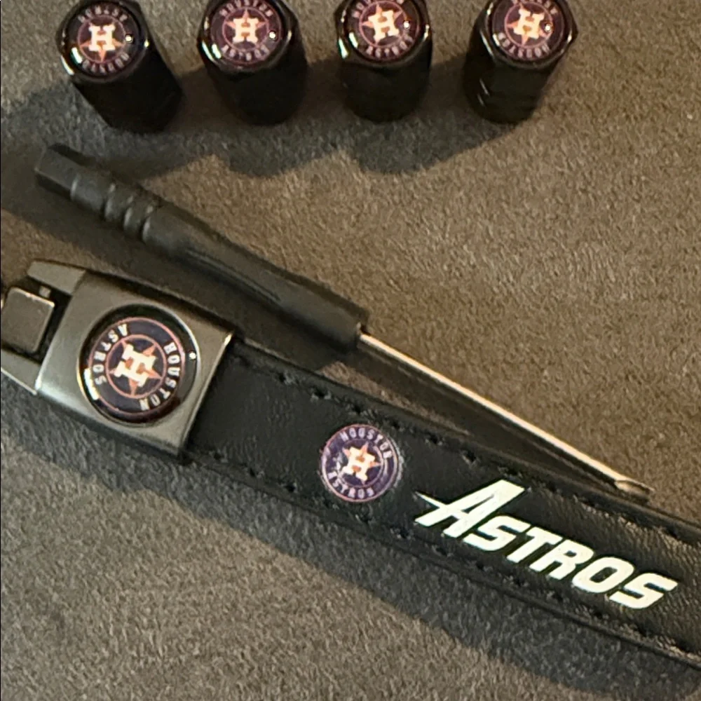 Astros Black Keychain Set